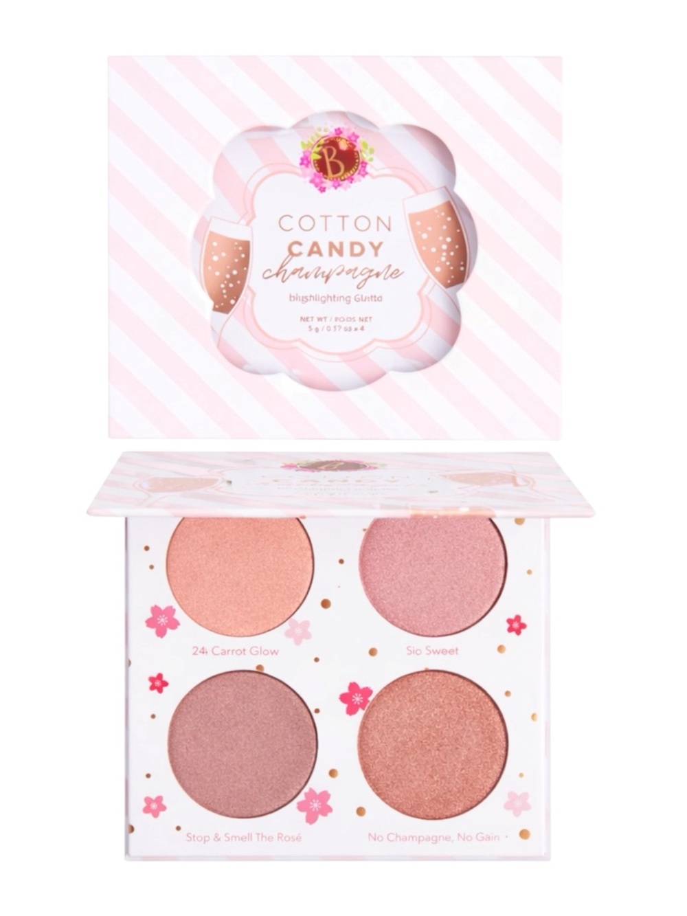 BEAUTY BAKERIE COTTON CANDY CHAMPAGNE BLUSH PALETTE - BNIB